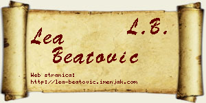 Lea Beatović vizit kartica